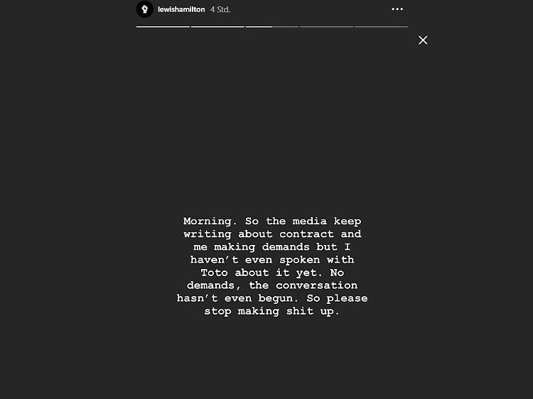 Hamilton schreibt sich bei Instagram den Ärger von der Seele.