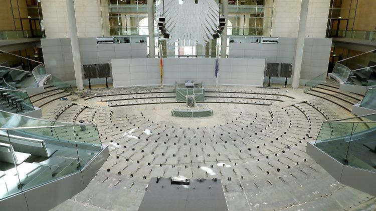 Bauarbeiten im Bundestag. Nach den Wahlen im Herbst 2021 könnte es hier eng werden.