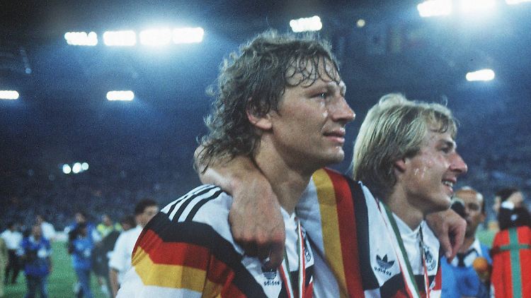 Guido Buchwald und Jürgen Klinsmann wurden 1990 Weltmeister - für Gesamt-Deutschland.
