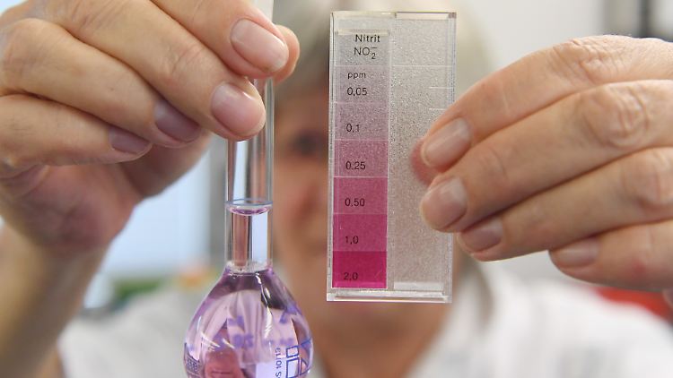 Nitrat-Test in einem Labor.
