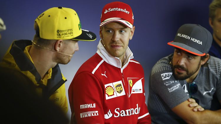 Schicksalsdreieck? Hülkenberg, Vettel und Alonso.