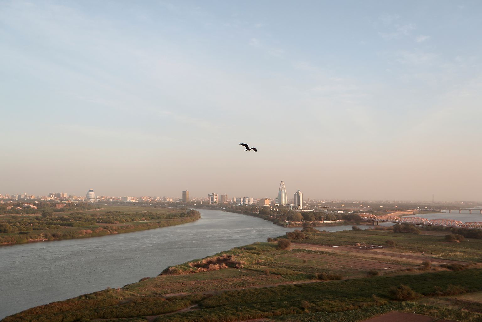 Wo im Sudan der Blaue Nil in den Weißen Nil mündet, …