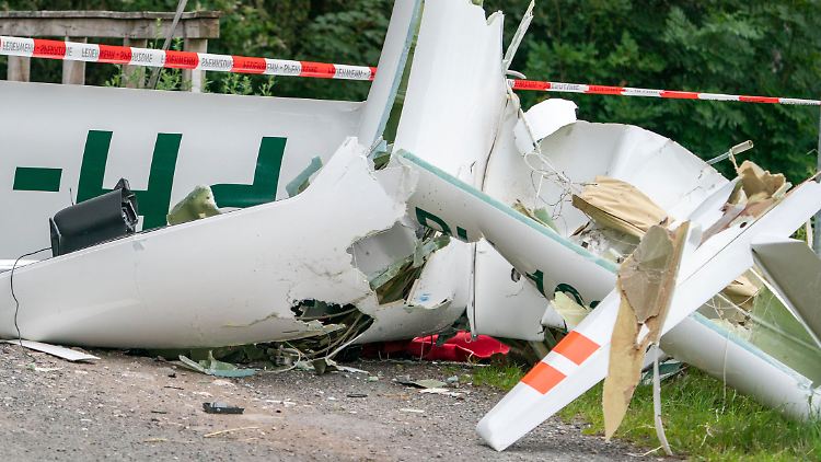 Eines der beiden abgestürzten Segelflugzeuge.