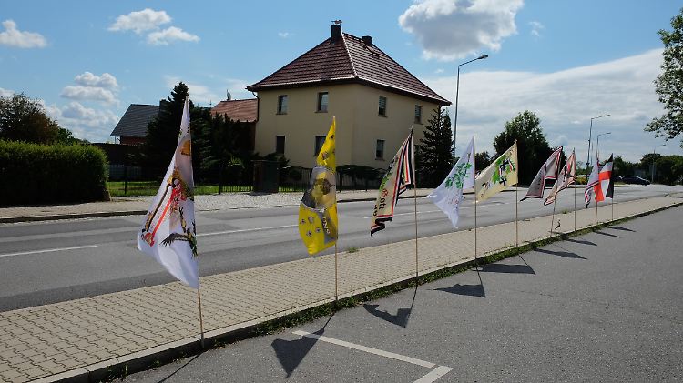 Protest hin oder her - diese Fahnen irritieren dann doch. 