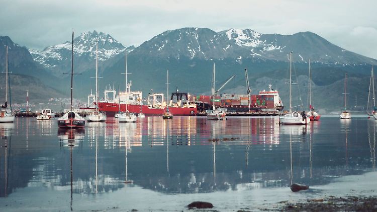 Der Hafen von Ushuaia.