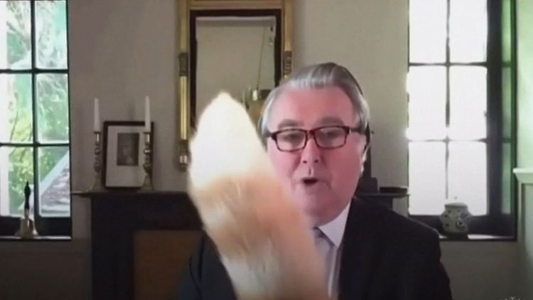 Katze Konferenz Politiker Schottland.JPG