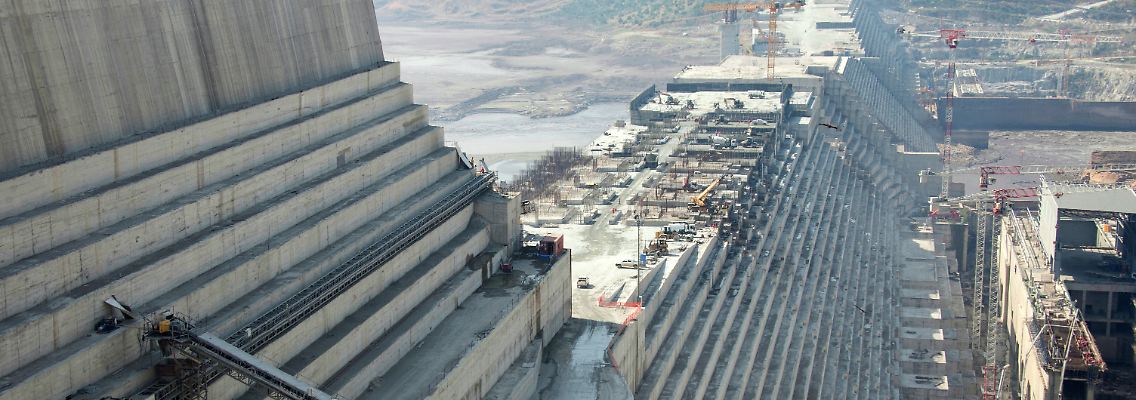Seit 2011 baut Äthiopien an dem gigantischen Staudamm. Die Fertigstellung ist 2022 geplant.