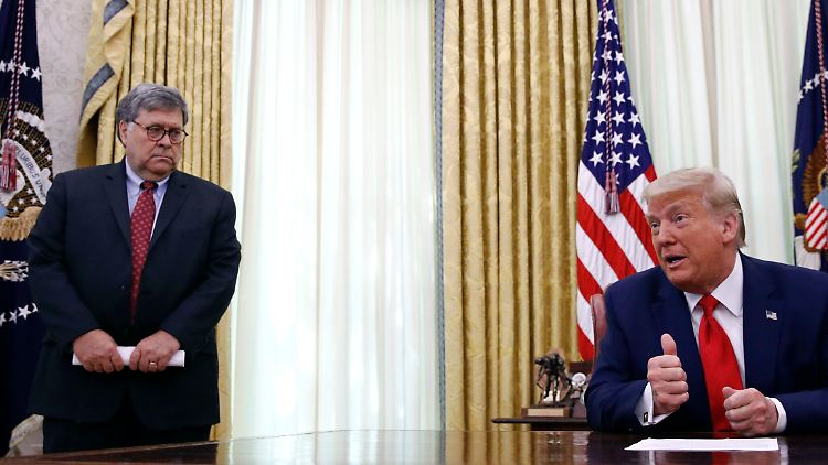 Präsident Trump und Justizminister Barr stellen ihre Strategie gegen die Gang MS-13 vor.