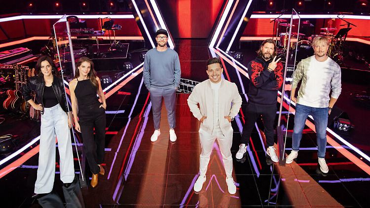 So sieht die neue "The Voice"-Jury aus: Stefanie Kloß und Yvonne Catterfeld, Mark Forster, Nico Santos, Rea Garvey und Samu Haber (v.l.n.r.).