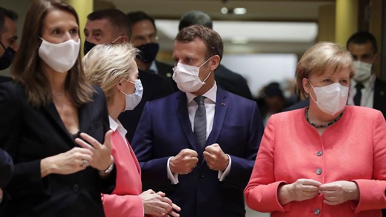 Sie stehen wie immer im Mittelpunkt - aber entscheidend werden nicht nur von der Leyen, Macron und Merkel sein, sondern auch, ob die "sparsamen Vier" dem Corona-Paket zustimmen.