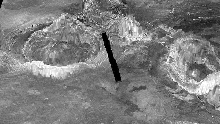 Das Bild zeigt zwei Coronae, die Forscher auf der Venus entdeckt haben.