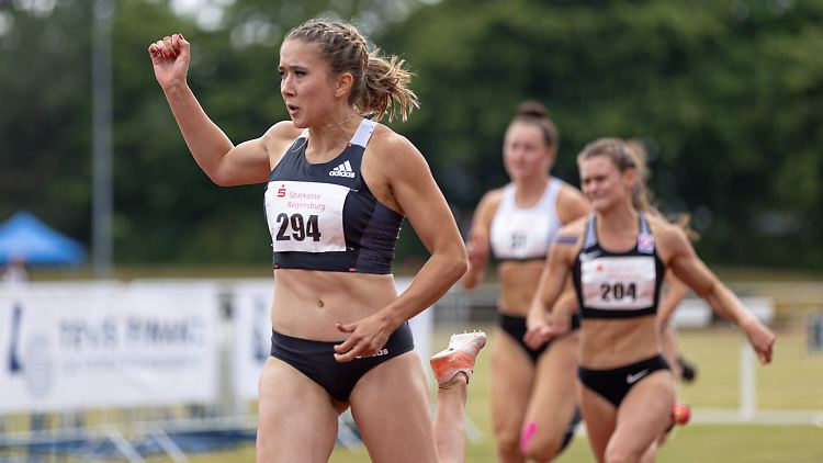 Sprinterin Rebekka Haase brilliert trotz Sportfest-Atmosphäre.