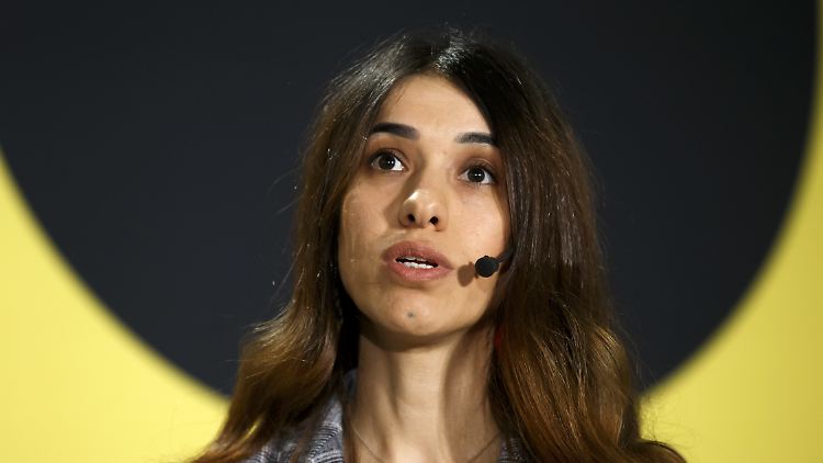 Nadia Murad, UN-Sonderbotschafterin für die Würde der Überlebenden von Menschenhandel, war 2014 selbst verschleppt worden.