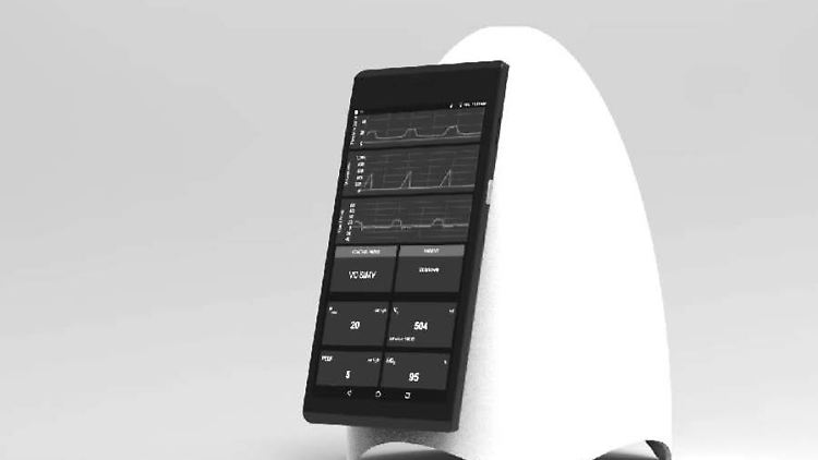 Das Beatmungsgerät kann laut "vivid breath" ganz einfach mit dem Smartphone bedient werden.
