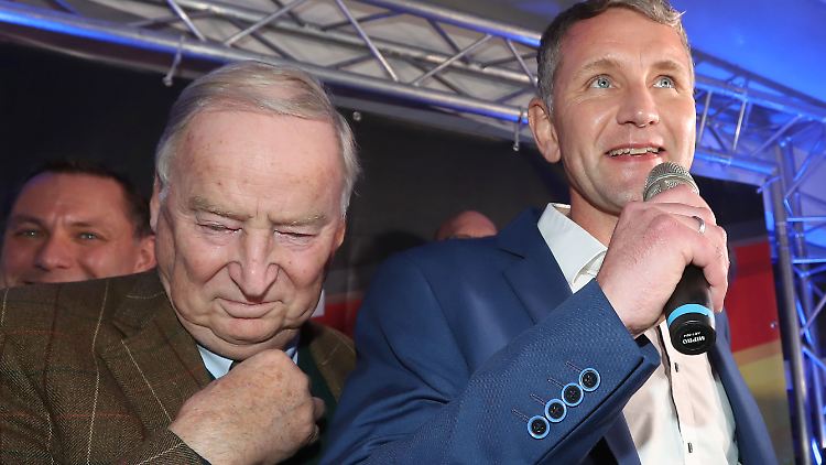 Im Zweifel ein "Flügel"-Mann: Gauland neben dem AfD-Rechtsaußen Höcke.
