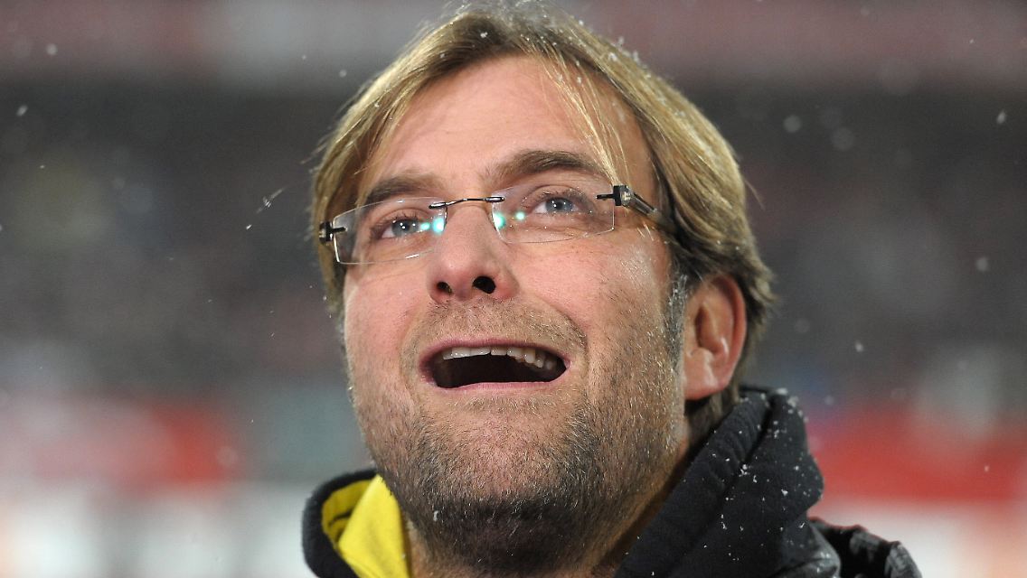 Klammerbeutel? Fehlanzeige! Dortmunds Trainer Jürgen Klopp.