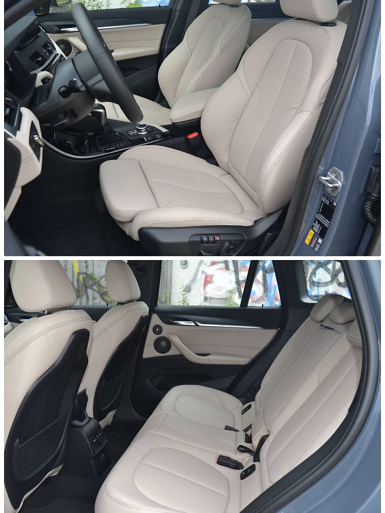 Die Rückbank im BMW X1 25e ist wegen der Batterie zwei Zentimeter höher als in den anderen Modellen der Baureihe.