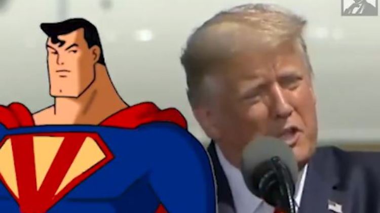 Trump und das "Super-V" - Screenshot aus dem Film des "Lincoln Project".