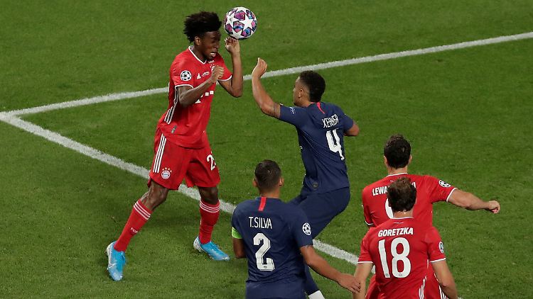 Da ist es geschehen: Coman köpft die Bayern zum Sieg in der Champions League.