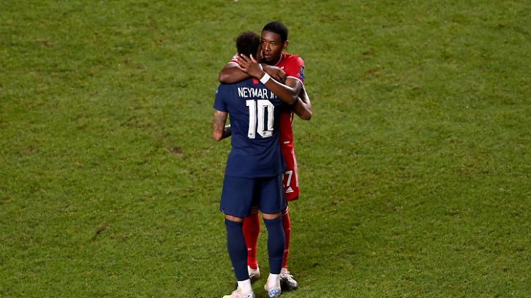 David Alaba und Neymar lieferten eine der großen Szenen des Champions-League-Endspiels.