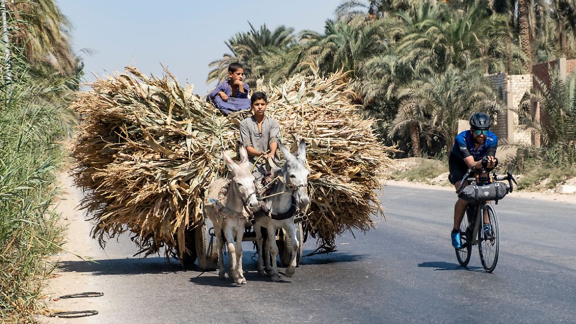 Lokaler Verkehr in Ägypten. An diesem Tag ist es entspannt, aber es kann auch anders laufen...