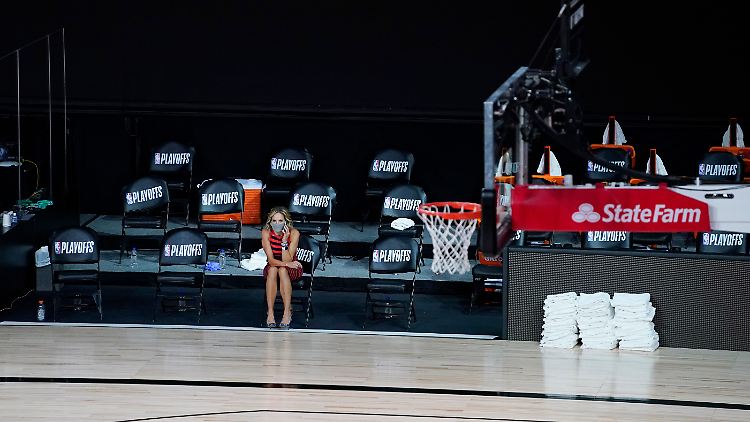 Die Halle beim NBA-Play-off-Spiel der Milwaukee Bucks blieb leer.
