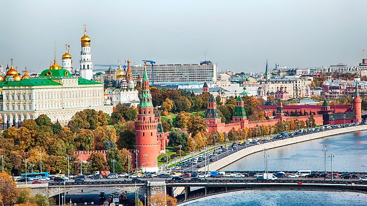 Blick auf das Kreml-Gelände in Moskau.