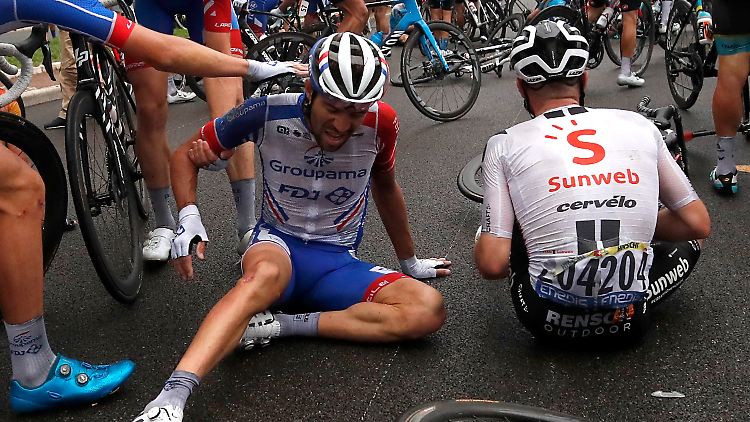 Thibaut Pinot erwischte es heftig.