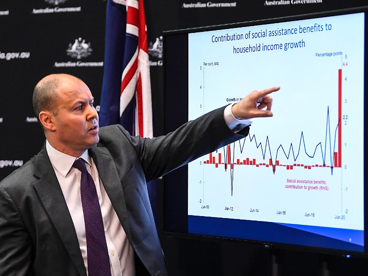 Australiens Finanzminister Frydenberg musste die erste Rezession seit 28 Jahren verkünden.