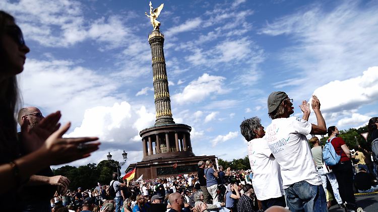 Teilnehmer der Demonstration am vergangenen Wochenende in Berlin.
