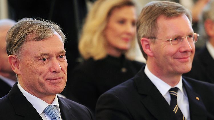 Köhler (l.) und sein Nachfolger Wulff.