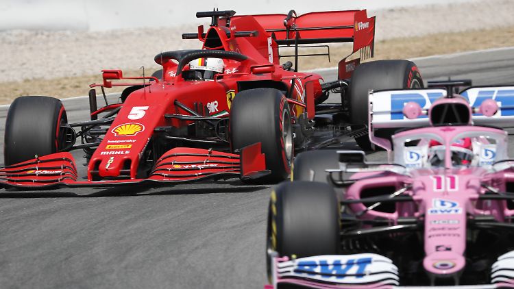 Sebastian Vettel und Sergio Perez begeneten sich zuletzt auf der Strecke.