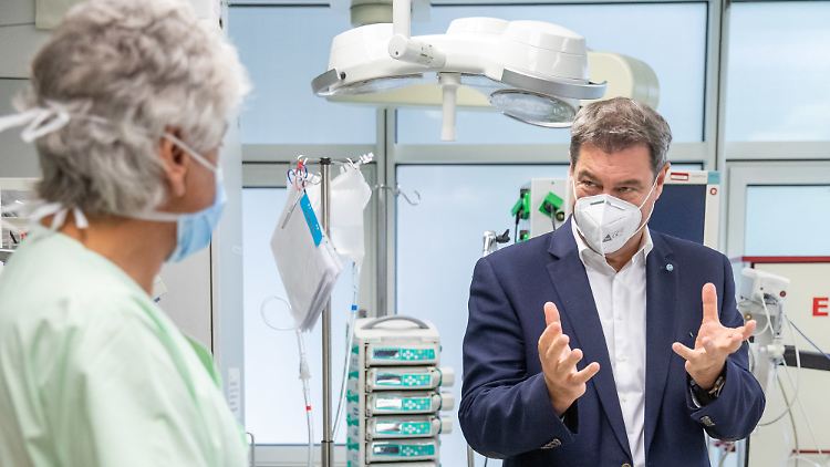Ministerpräsident Söder zu Besuch im Klinikum Nürnberg: ​"Ich mache mir schon Sorgen."