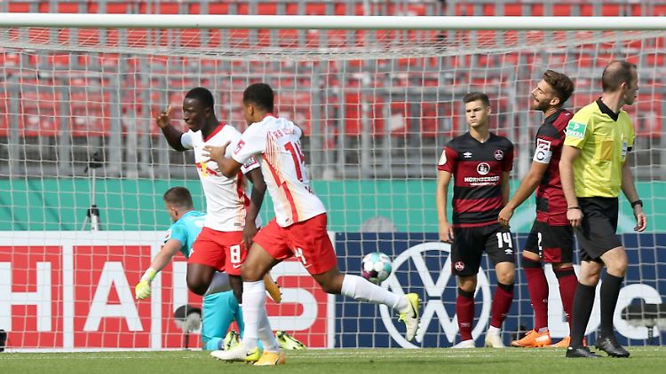 RB Leipzig traf früh zum 1:0, der FC Nürnberg schaute bedient drein.