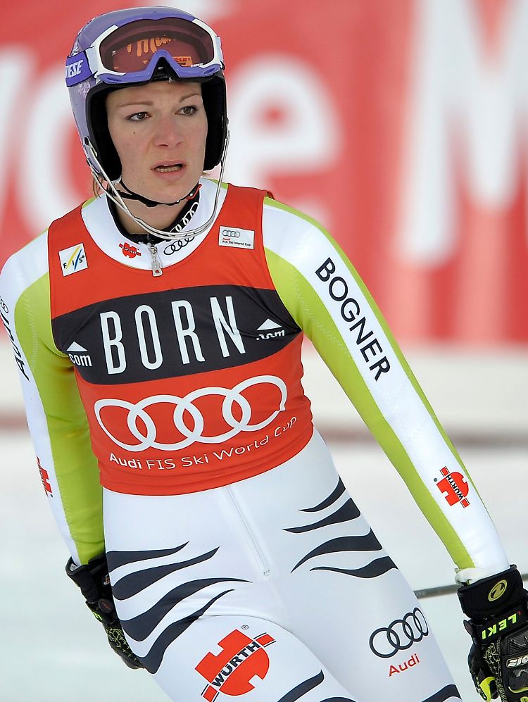 Und raus: Maria Riesch.