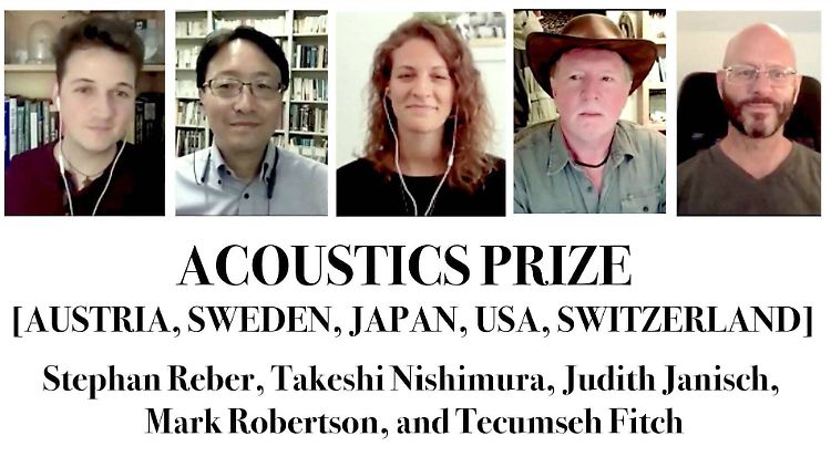 Das internationale Forscherteam, das den Ig-Nobel-Akustik-Preis bekam: dafür, dass es einen Alligator dazu bewegen konnte, in einer mit Helium gefüllten Kammer zu grölen.