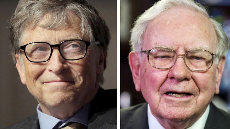 Microsoft-Gründer Bill Gates, Investment-Urgestein Warren Buffett und Amazon-Chef Jeff Bezos (von l.).