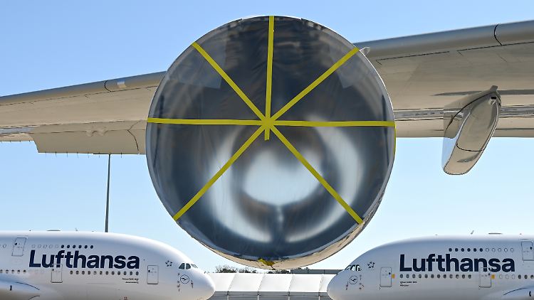 Stillgelegte Maschinen der Lufthansa.