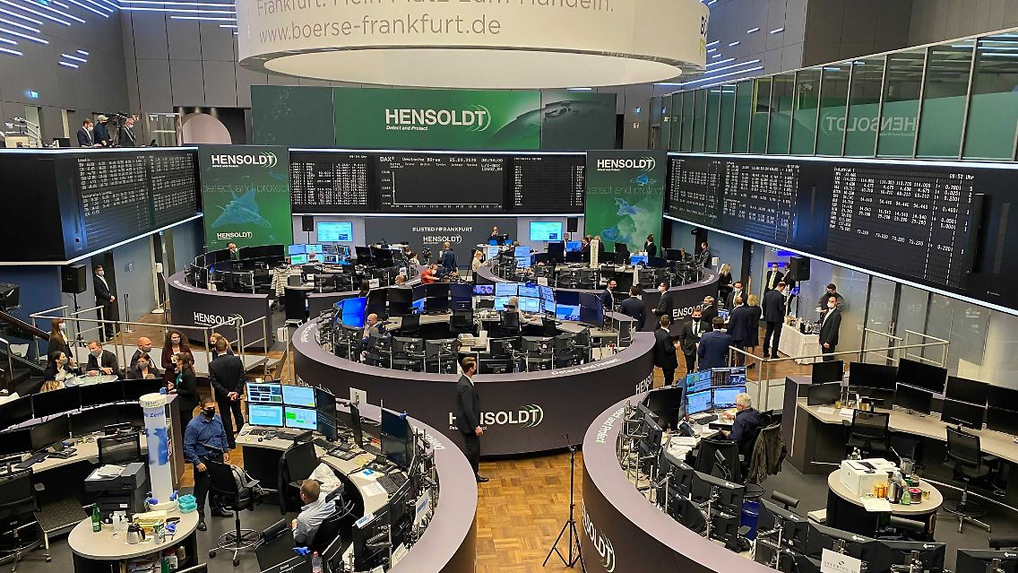 Tarnfarbe an der Frankfurter Börse.