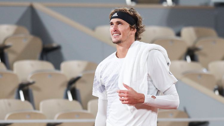 Der leichte Regen konnte Alexander Zverev nichts anhaben.