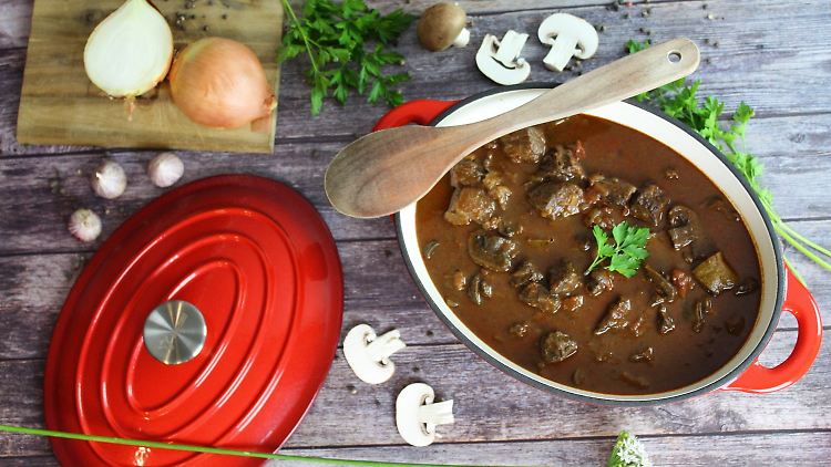 Gulasch wie im Wilden Westen - aus Büffelfleisch.