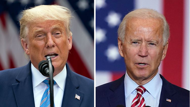 Donald Trump und Joe Biden treffen erstmals direkt aufeinander.