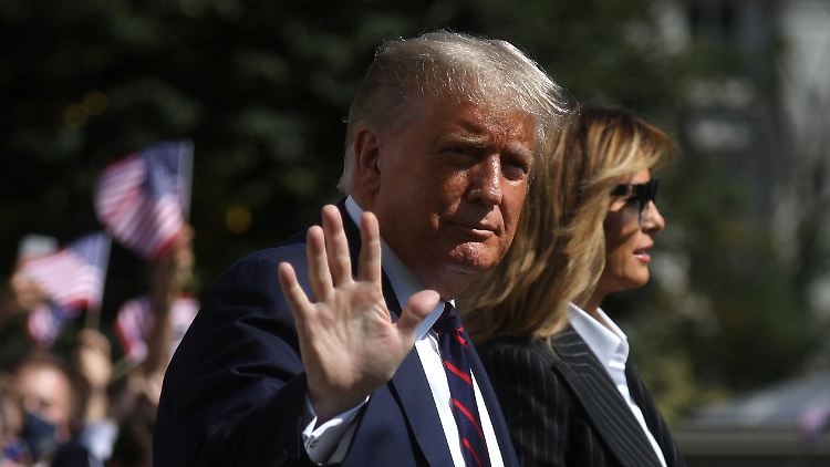 Donald und Melania Trump auf dem Weg zum ersten TV-Duell am vergangenen Dienstag.