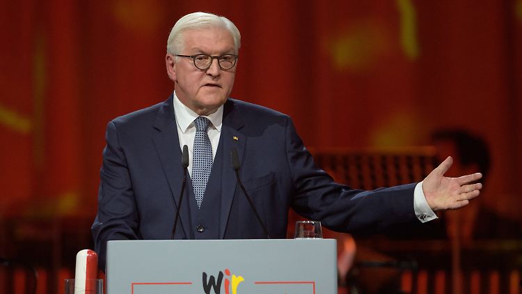 Steinmeier sprach auf dem zentralen Festakt in Potsdam.