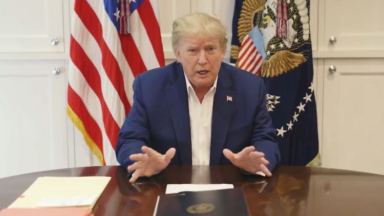 "Ich möchte Ihnen nur sagen, dass ich mich langsam gut fühle", sagt Trump in einem Video, das er auf seinem Twitter-Account veröffentlichte.