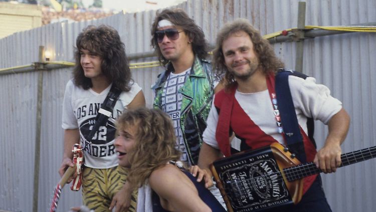 David Lee Roth (vorn) 1984 mit Van Halen.