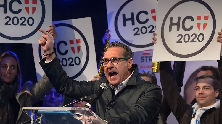 Vor der Schicksalswahl am Sonntag: Heinz-Christian Strache beim Wahlkampfabschluss.