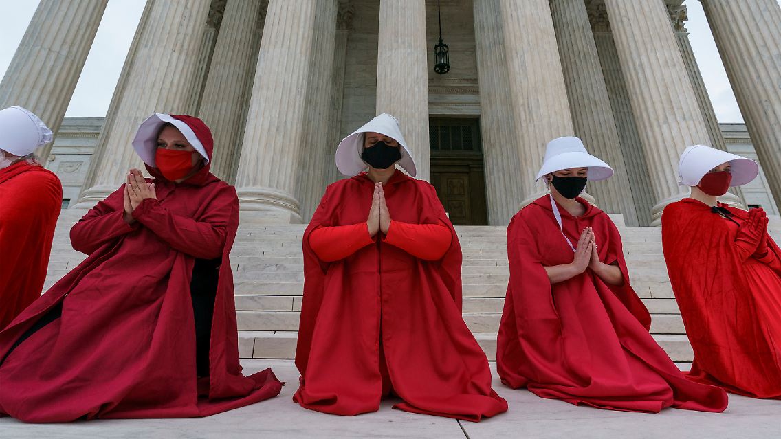 Protest vor dem Supreme Court in Washington.