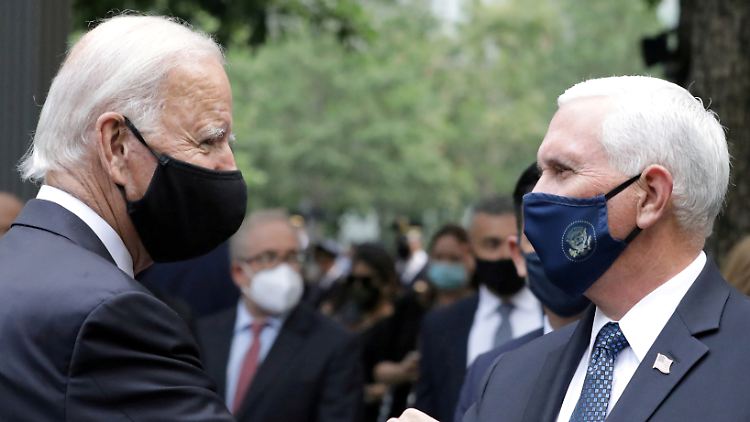 Zuletzt trafen sich Joe Biden und Mike Pence bei einer Gedenkveranstaltung zum 11. September in New York.