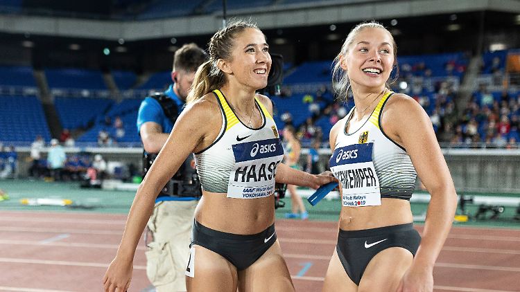 Mit der deutschen 4x100-Meter-Staffel gewannen Haase und Lückenkemper 2016 und 2018 jeweils EM-Bronze.